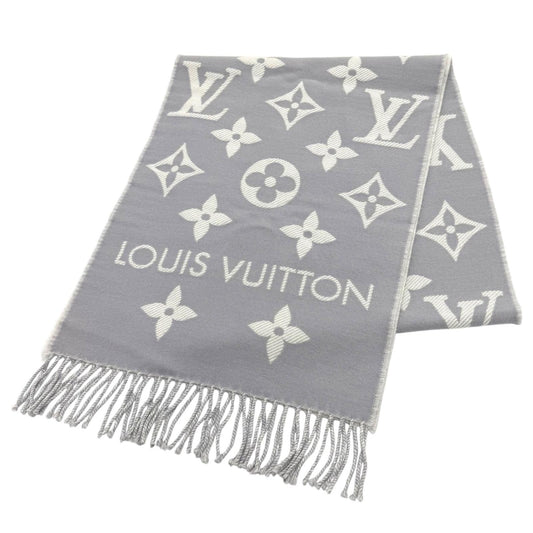 Excellent LOUIS VUITTON Scarf LV Essential Scarf Monogram fringe wool M77727