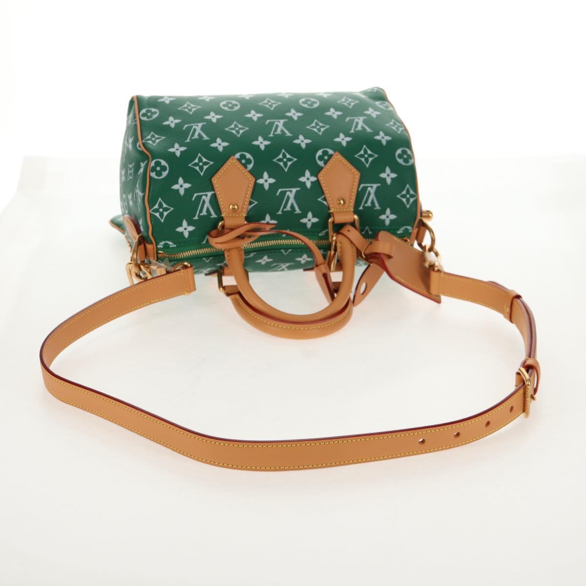 LOUIS VUITTON Monogram Speedy P9 Bandouliere 25 Bag Green M24423 LV Auth 139047SM