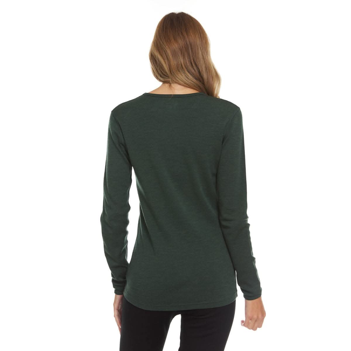 Midweight Women's Wool Crew Top -  100% Merino Wool